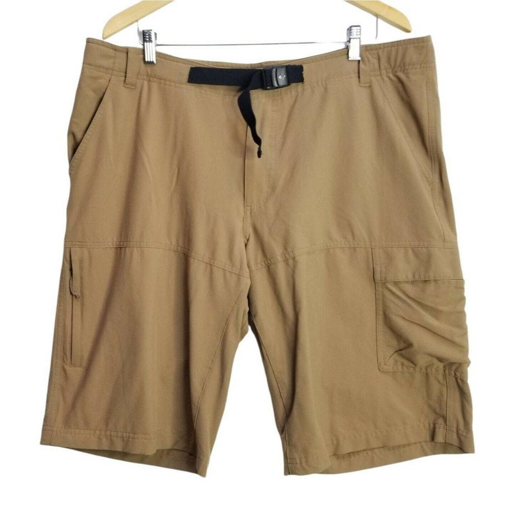 Columbia Mens Omni Shield Advanced Repellency Stretch Trail Shorts Brown 40W 12L
